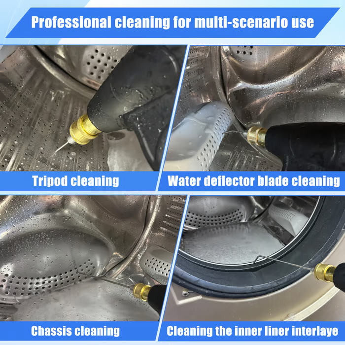 Tool Daily Heavy Duty Hose High-Pressure Washer Spray Nozzle Kit for Drum Washing Machine & AC 4 Pack Straight/Side Spray Nozzles 7cm & 22.5cm 40° Tips 1-2GPM