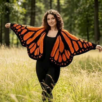 🦋Monarch Butterfly Crochet Cardigan