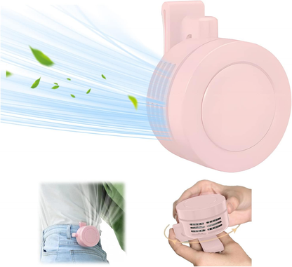 ✨️Portable Mini Waist Clip Fan, USB or Battery Personal Fan 3 Speeds Bladeless