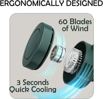 ✨️Portable Mini Waist Clip Fan, USB or Battery Personal Fan 3 Speeds Bladeless