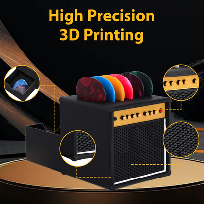 🗃️🗃️2 PACK Picks Holder Box, Guitar Pick Display Holder, Amp Speaker Styled Pick Holder for Guitar Players and Music Enthusiasts