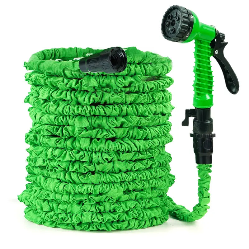 100FT Expandable Garden Hose with 10 Function Spray Nozzle, 3-Layer Latex Core(Color random)