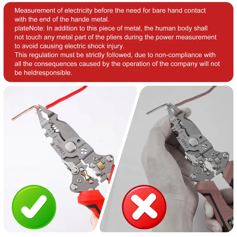 🛠️🛠️16 in 1 Wire Stripper Twister forCutting and Pulling Wires, Voltage Tester Pliers, Cable Scissors, 12V to250V Live,Null,Hot Wire Judgment ACDC, Audible and Flashing LED Alarms