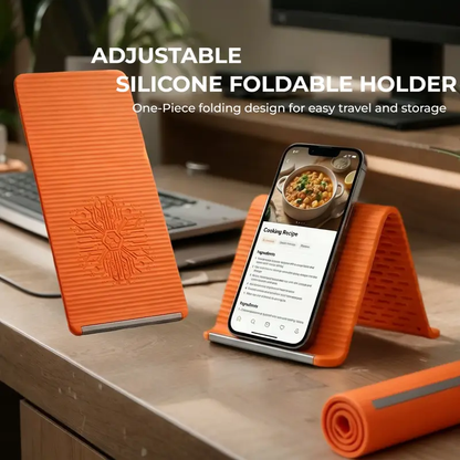 ✨️✨️Flexible Silicone Aluminum Phone Stand, Bendable Rollable Foldable Design