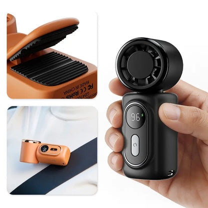Mini Portable Handheld Clip Fan 3-in-1 Rechargeable 3000mAh Battery, 5 Speeds, 180° Adjustable Airflow, USB Cooling, Perfect for Travel, Office, and Personal Use - Protection