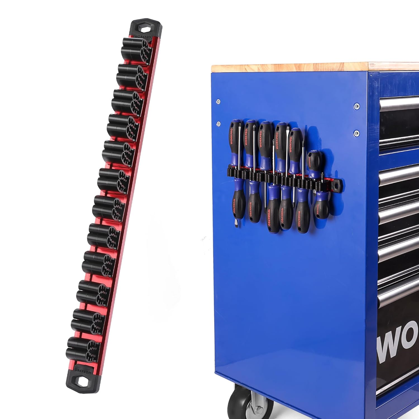 Magnetic Screwdriver Organizer and Wrench Organizer,12-Slot Screwdriver and Wrench Holder